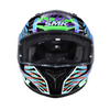 CASCO SMK STELLAR SKULL NEGRO AZUL BRILLO