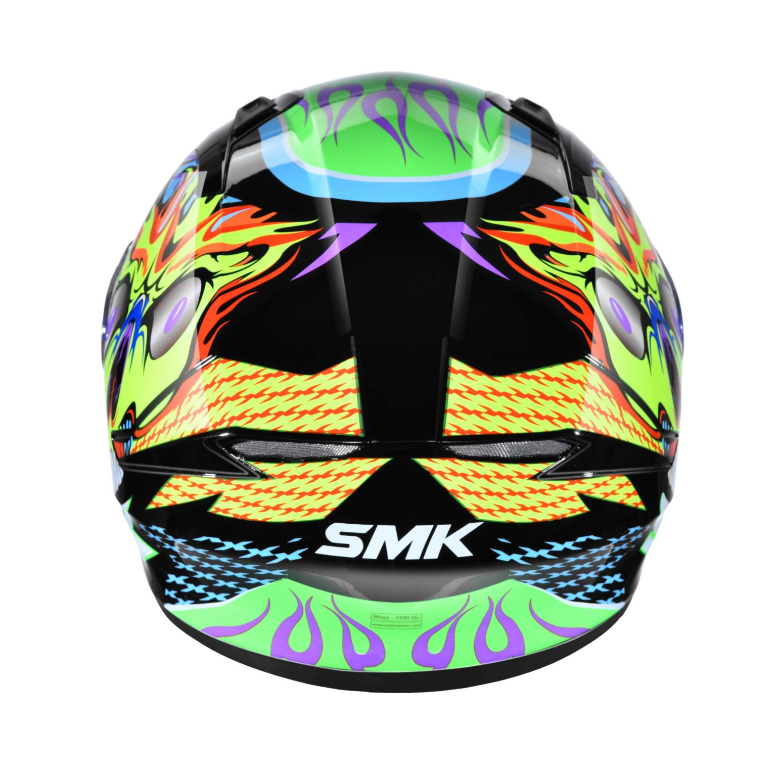 CASCO SMK STELLAR SKULL NEGRO AZUL BRILLO